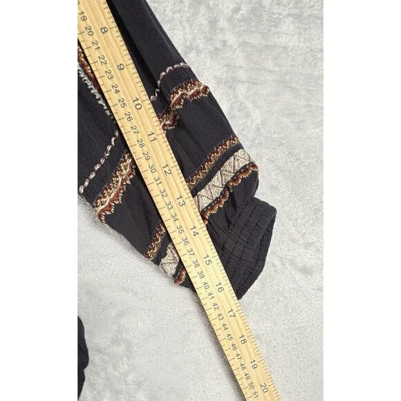 Free People Delilah Women's Mini Dress Embroidered Wrap Bohemian Chic Women's XS - Picture 5 of 9